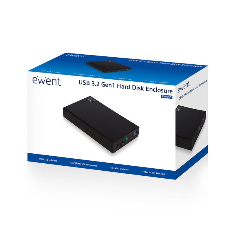 Ewent EW7056 Caixa externa 3.5" SATA para USB 3.0 Ewent EW7056 Caixa externa 3.5" SATA para USB 3.0