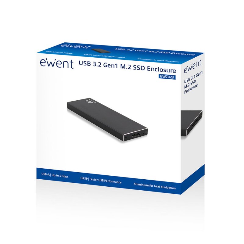 Ewent EW7023 Caixa externa SSD M2 USB 3.1 Alumínio Ewent EW7023 Caixa externa SSD M2 USB 3.1 Alumínio