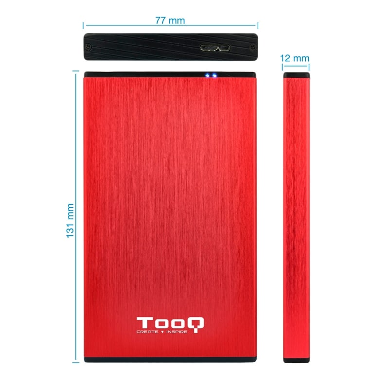 Tooq TQE-2527R 2.5" HDD Enclosure USB 3.1 Gen1/USB 3.0 Tooq TQE-2527R 2.5" HDD Enclosure USB 3.1 Gen1/USB 3.0