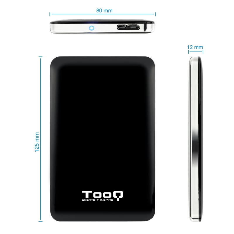 Tooq TQE-2538B Slim HDD Enclosure 2.5" USB 3.1 Gen 1 Tooq TQE-2538B Slim HDD Enclosure 2.5" USB 3.1 Gen 1