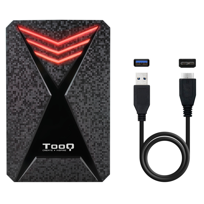 Tooq TQE-2550RGB 2.5" USB 3.1 Gen 1 LED Colour Case Tooq TQE-2550RGB 2.5" USB 3.1 Gen 1 LED Colour Case