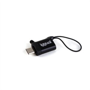 iggual USB OTG Type C to USB-A 3.1 Adapter Black