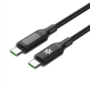 Celly USB-C to USB-C Cable 2m LED BK 100W