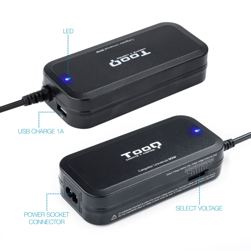 Tooq 90W Portable Charger Manual 12 Connectors Tooq 90W Portable Charger Manual 12 Connectors