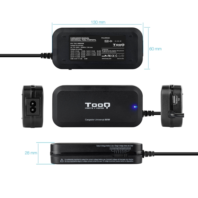 Tooq 90W Portable Charger Manual 12 Connectors Tooq 90W Portable Charger Manual 12 Connectors