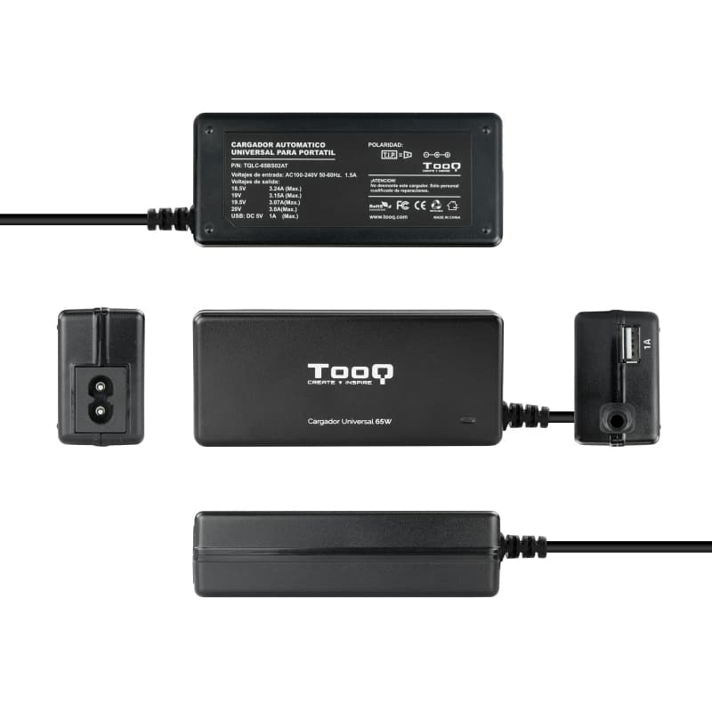 Tooq 65W Portable Charger 8 Connectors Tooq 65W Portable Charger 8 Connectors