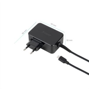Tooq Carregador portátil GAN USB-C PD 45W Preto