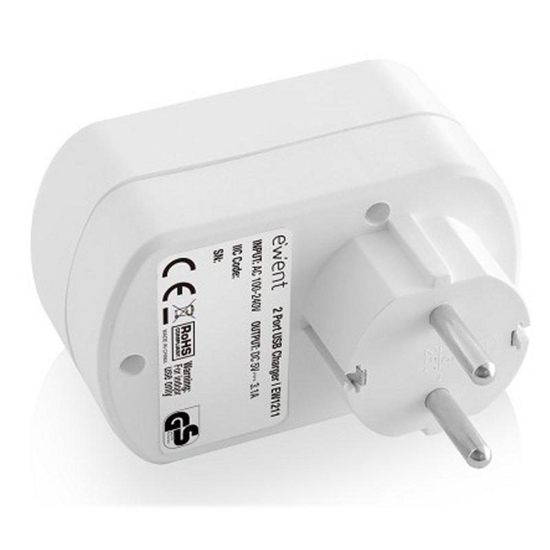EWENT EW1211 2 Port USB Charger 3.1A EWENT EW1211 2 Port USB Charger 3.1A