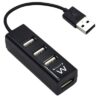 Ewent EW1123 MINI-HUB USB 4 Ports Black