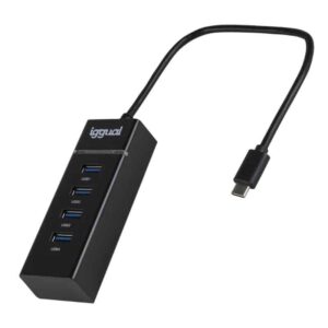 iggual USB 3.0 Hub Type C with 4 USB-A 3.0 Ports