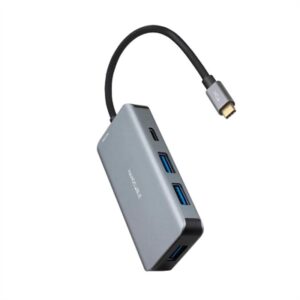 Nanocable USB-C Hub 3xUSB3.0+USB-C+USB-C PD 15cm