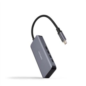 Nanocable USB-C Hub M to 3x USB-C F Aluminium 10 cm