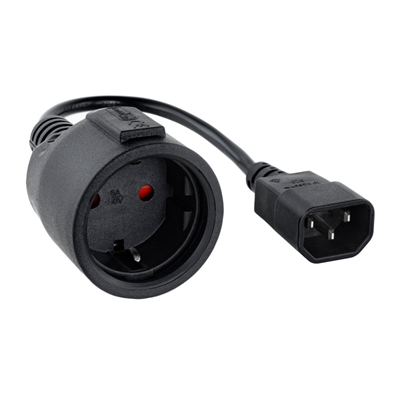 Nanocable C14/M to CEE7/H Adapter Cable, 25cm