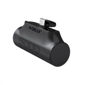 Celly Compact USB-C Power Bank 5000 mAh Black