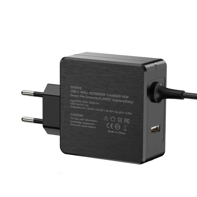 EWENT Carregador USB-CPD 65W + Porta USB-A EWENT Carregador USB-CPD 65W + Porta USB-A