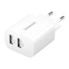 Intenso| Carregador de parede W24AA | 2xusb-a | Branco