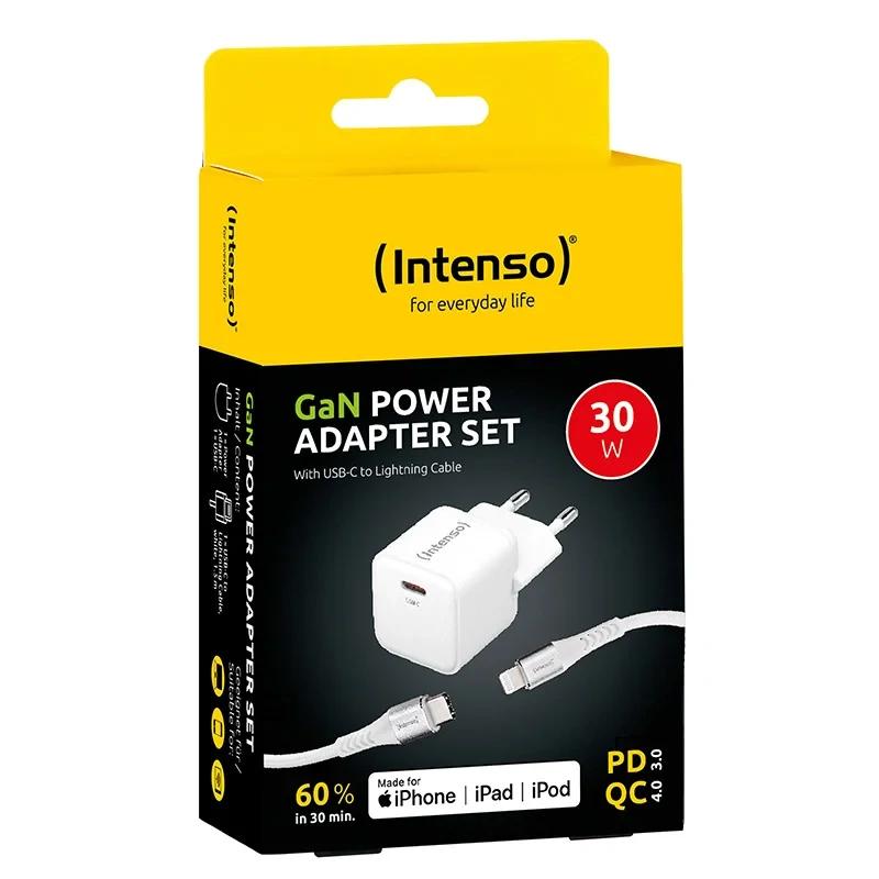 Intenso| Kit de carregador de relâmpago Gan W30C Intenso| Kit de carregador de relâmpago Gan W30C