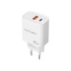 Nanocable Carregador USB-C/PD+USB-A/QC 20W branco