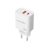 Nanocable USB-C/PD+USB-A/QC 30W Charger white