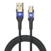 iggual Cabo USB-A a C 3A 100 cm LED trançado