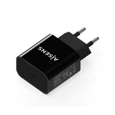 Aisens 20W USB-C CARREGADOR PD3.0 1XUSB-C preto