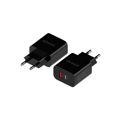 Aisens 20W USB-C PD3.0 USB-A QC3.0 BLACK