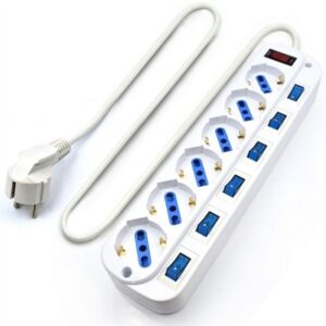 EWENT EW3932-3m Power Strip 6 Sockets / 6 Switch 3m