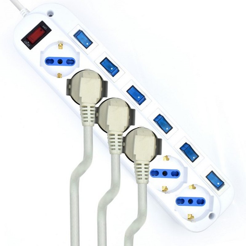 EWENT EW3932-3m Regleta 6 Tomas / 6 interruptor 3m EWENT EW3932-3m Regleta 6 Tomas / 6 interruptor 3m