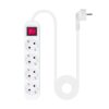 Nanocable 4-Socket Power Strip with Switch White