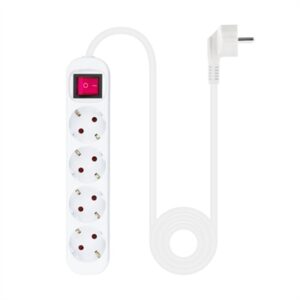 Nanocable 4-Socket Power Strip with Switch White