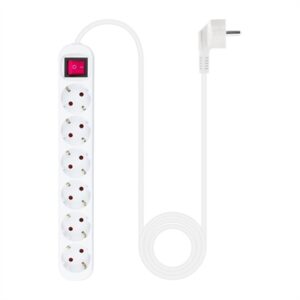 Nanocable Power Strip 6 Sockets with Switch White