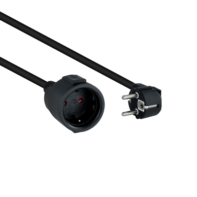 Nanocable Black Schuko Extension Power Cable 5 M