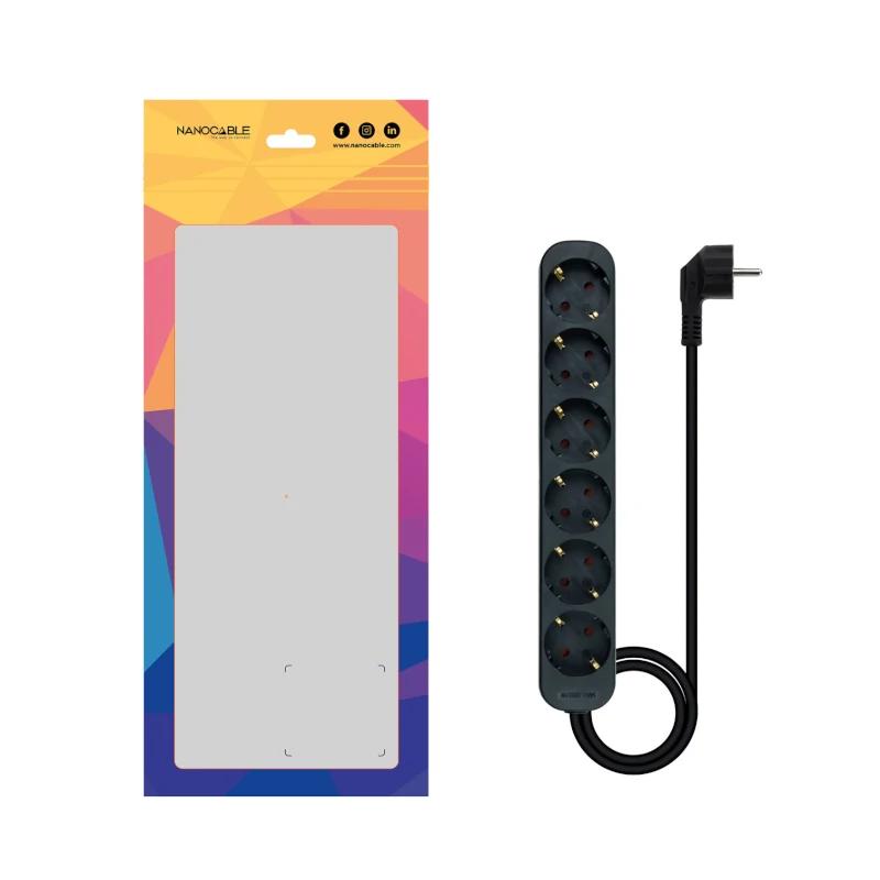 Nanocable Power Strip 6 Sockets 1.4 m Black Nanocable Power Strip 6 Sockets 1.4 m Black