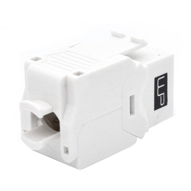 WP Keystone Cat. 6a UTP RJ45/Hembra Blanco WP Keystone Cat. 6a UTP RJ45/Hembra Blanco