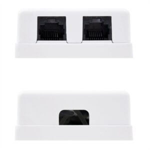 Nanocable Roseta Surface CAT.6 UTP 2 Port White