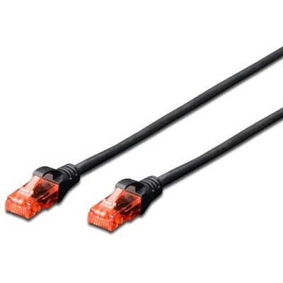 Ewent Category 6U UTP Patch Cable 1 Metre Black