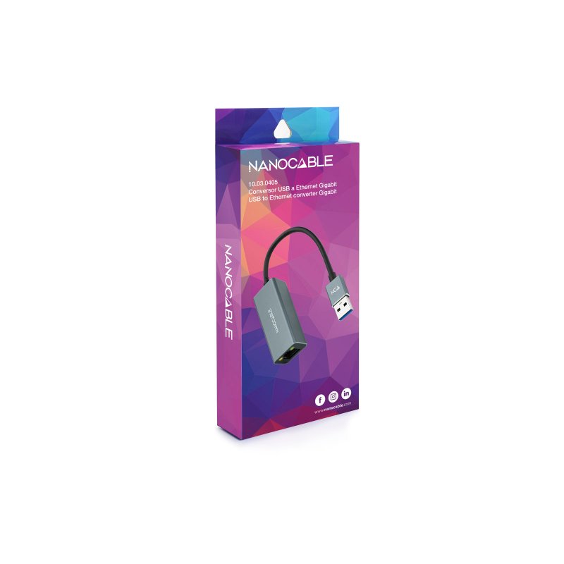 Nanocable USB 3.0 A Gigabit Ethernet Converter Nanocable USB 3.0 A Gigabit Ethernet Converter