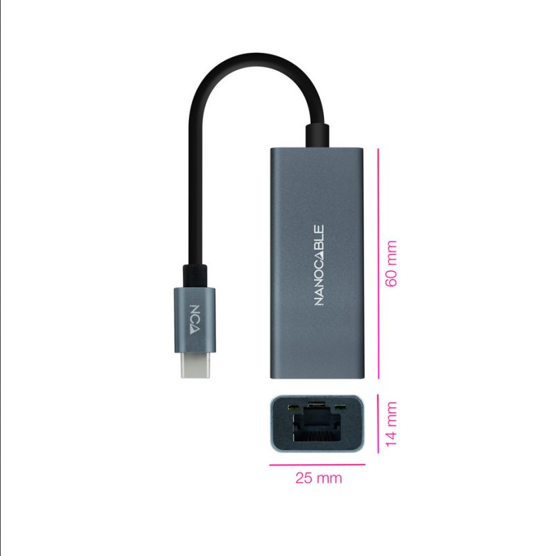 Nanocable USB-C to Gigabit Ethernet Converter Nanocable USB-C to Gigabit Ethernet Converter