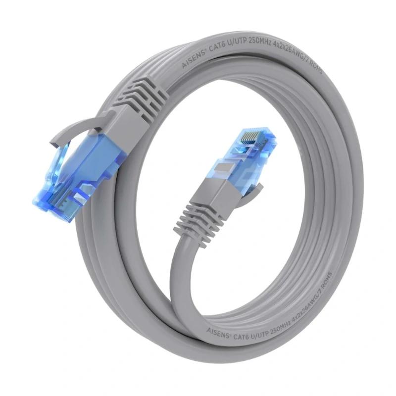 Aisens RJ45 Cat.6 UTP AWG26 CCA Grey Cable 3.0M Aisens RJ45 Cat.6 UTP AWG26 CCA Grey Cable 3.0M