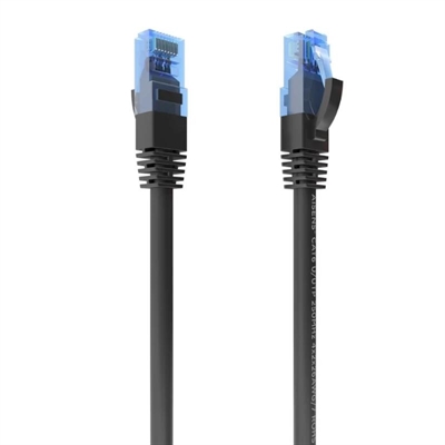 Aisens RJ45 Cat.6 UTP Cable AWG26 CCA Black 1.0M