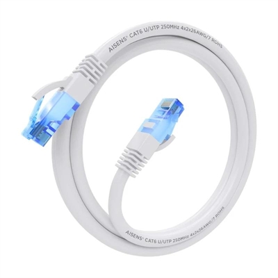 Aisens RJ45 CAT.6 UTP AWG26 CCA White Cable 1.0