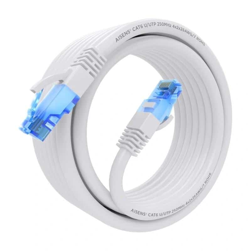 Aisens Cable RJ45 CAT.6 UTP AWG26 CCA White 5.0