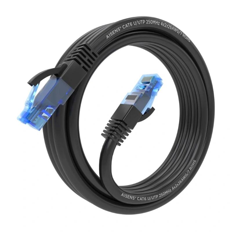 Aisens RJ45 CAT.6 UTP AWG26 CCA Black Cable 3.0m Aisens RJ45 CAT.6 UTP AWG26 CCA Black Cable 3.0m