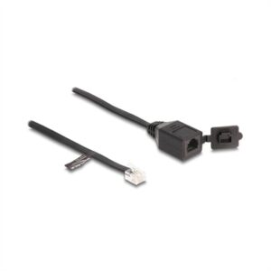Delock RJ11 Male to RJ11 Female Cable with Cover