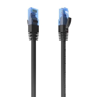 Cabo RJ45 CAT.6 UTP AWG26 CCA Preto 25cm