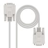 Cabo Nanocable Série RS232, DB9 M-H, Bege, 1.8m