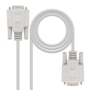 Nanocable RS232 Cable, DB9 M-F, Beige, 1.8m