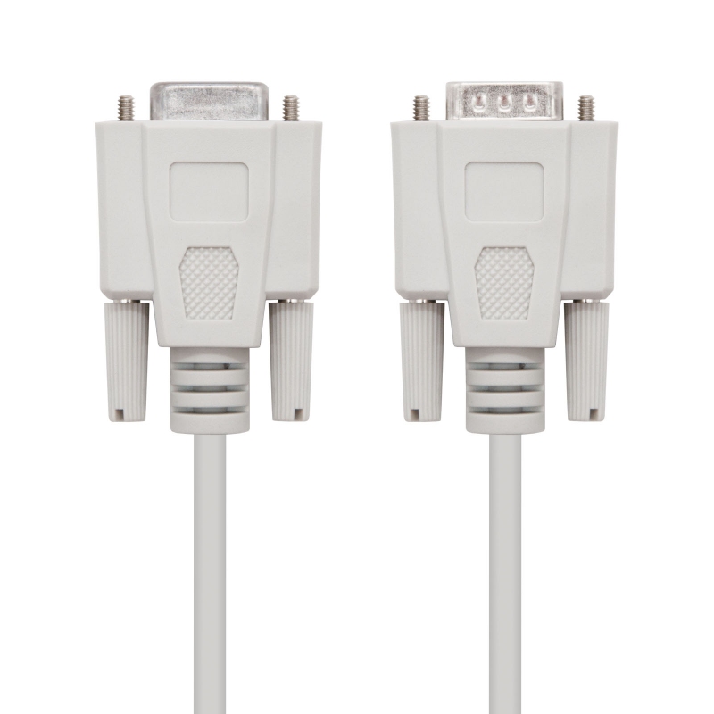 Cabo Nanocable Série RS232, DB9 M-H, Bege, 1.8m Cabo Nanocable Série RS232, DB9 M-H, Bege, 1.8m
