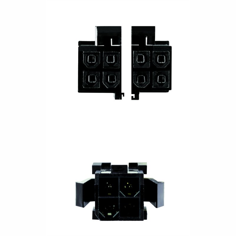 Nanocable Power Cable 4PIN/H-4+4PIN/M, 15 cm Nanocable Power Cable 4PIN/H-4+4PIN/M, 15 cm