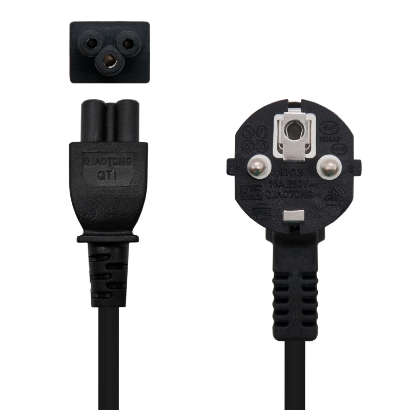 Nanocable Power Cable Clover, CEE7 /M-C5/H, 1.5m Nanocable Power Cable Clover, CEE7 /M-C5/H, 1.5m